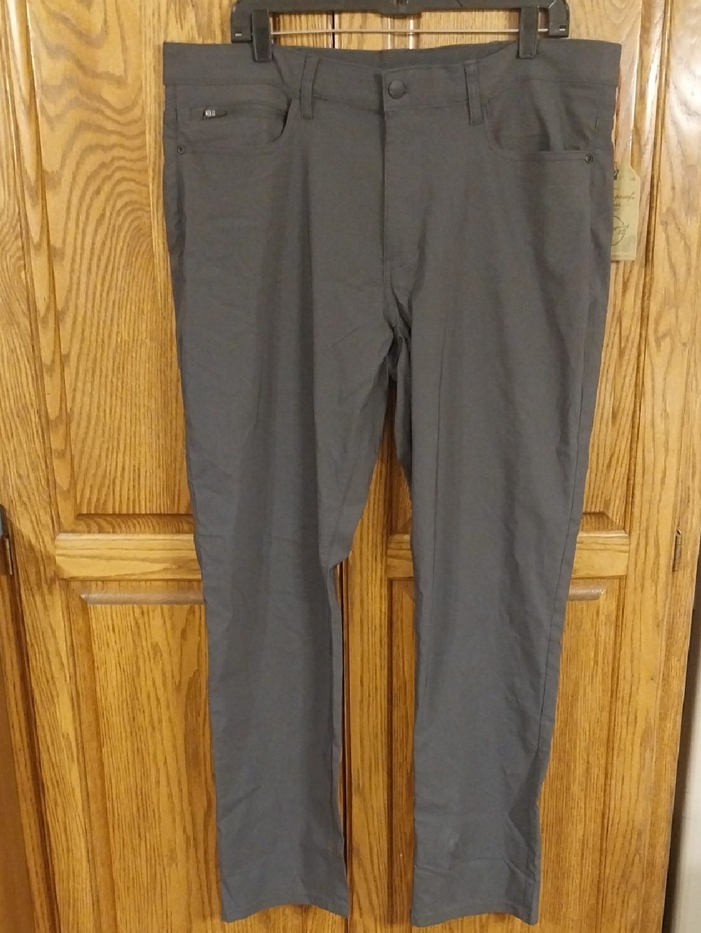 Weatherproof Vintage NWT Momentum 5 Pkt Pants Men's Size 38x32 Gray Flex Waist